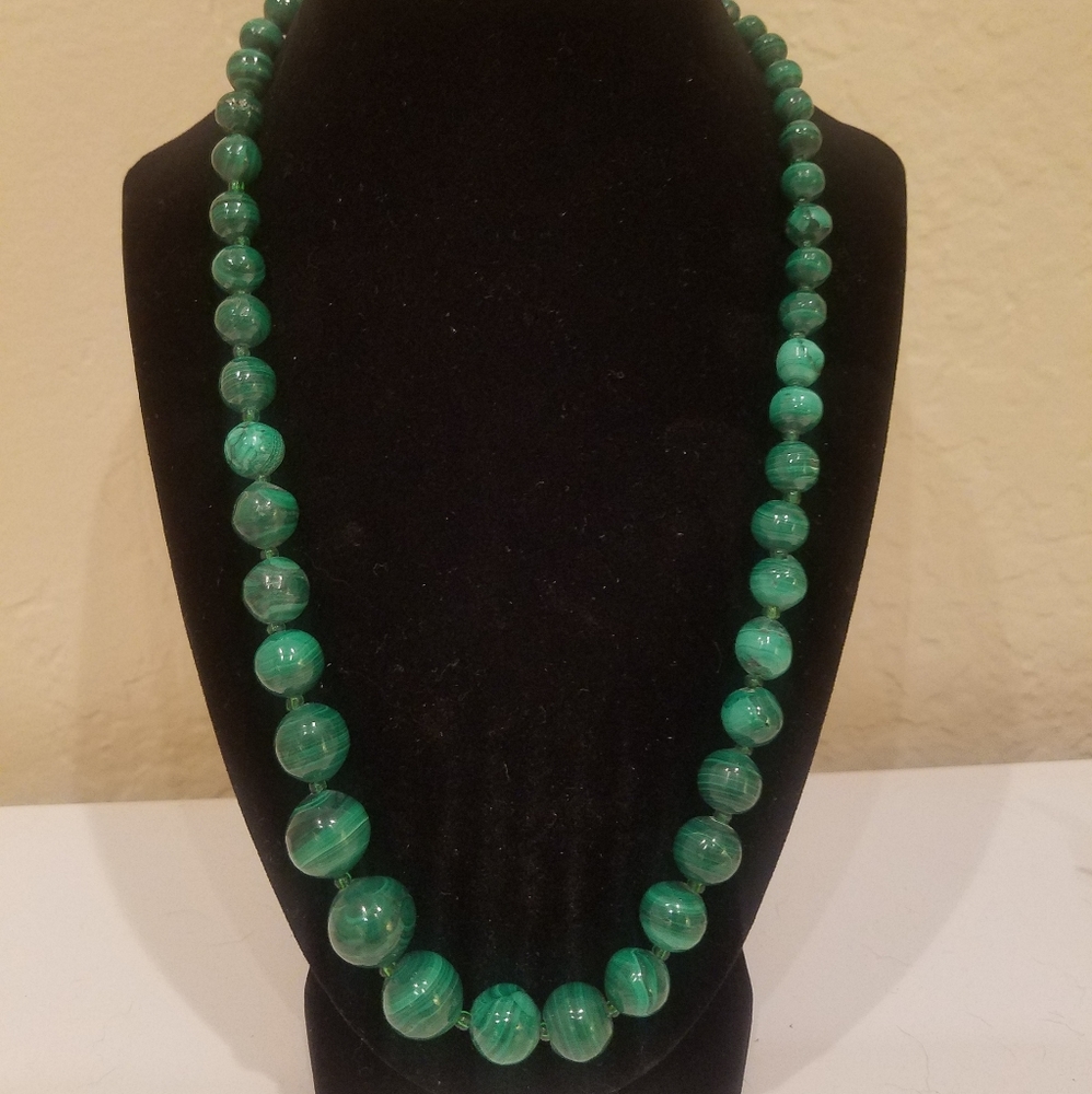 Genuine Malachite necklace